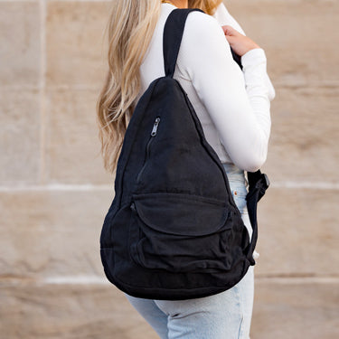 Bolso bandolera de lona extragrande