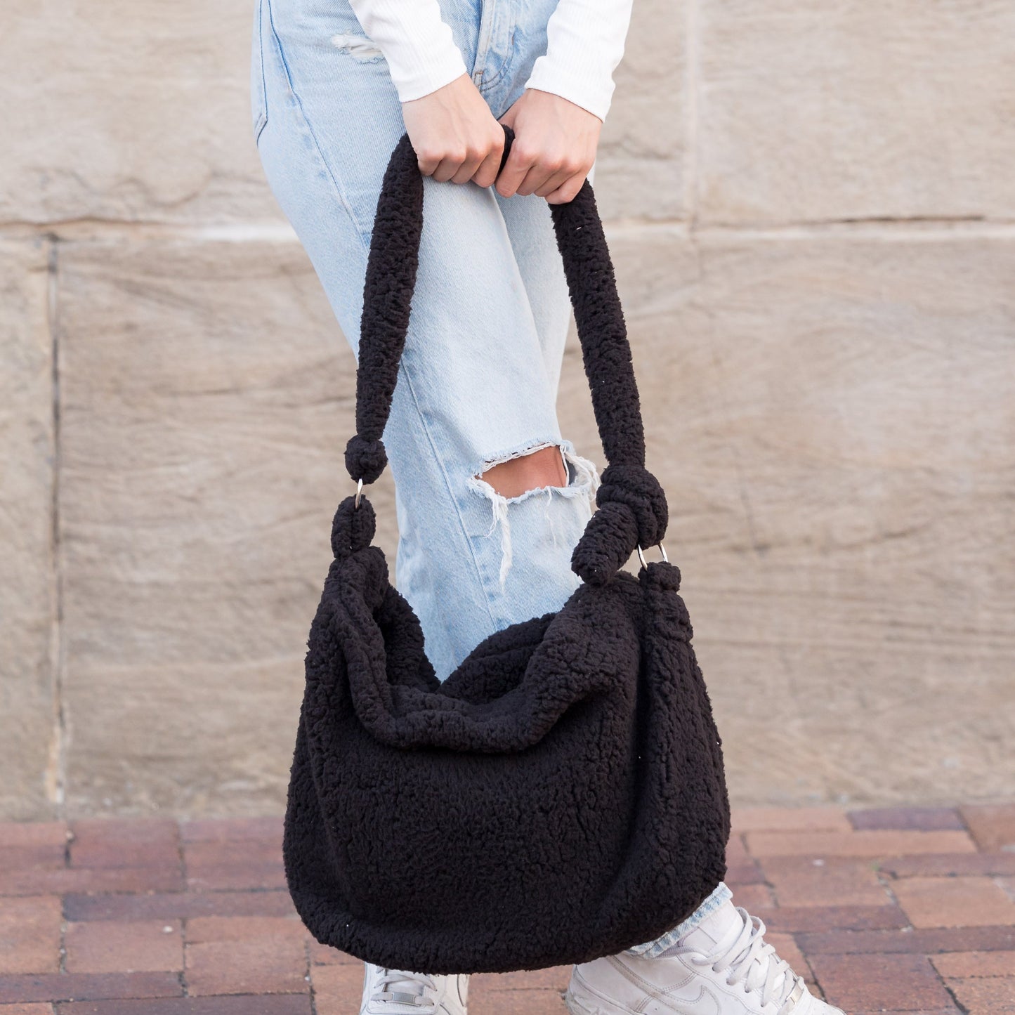 Bolso bandolera Bouclé Sherpa