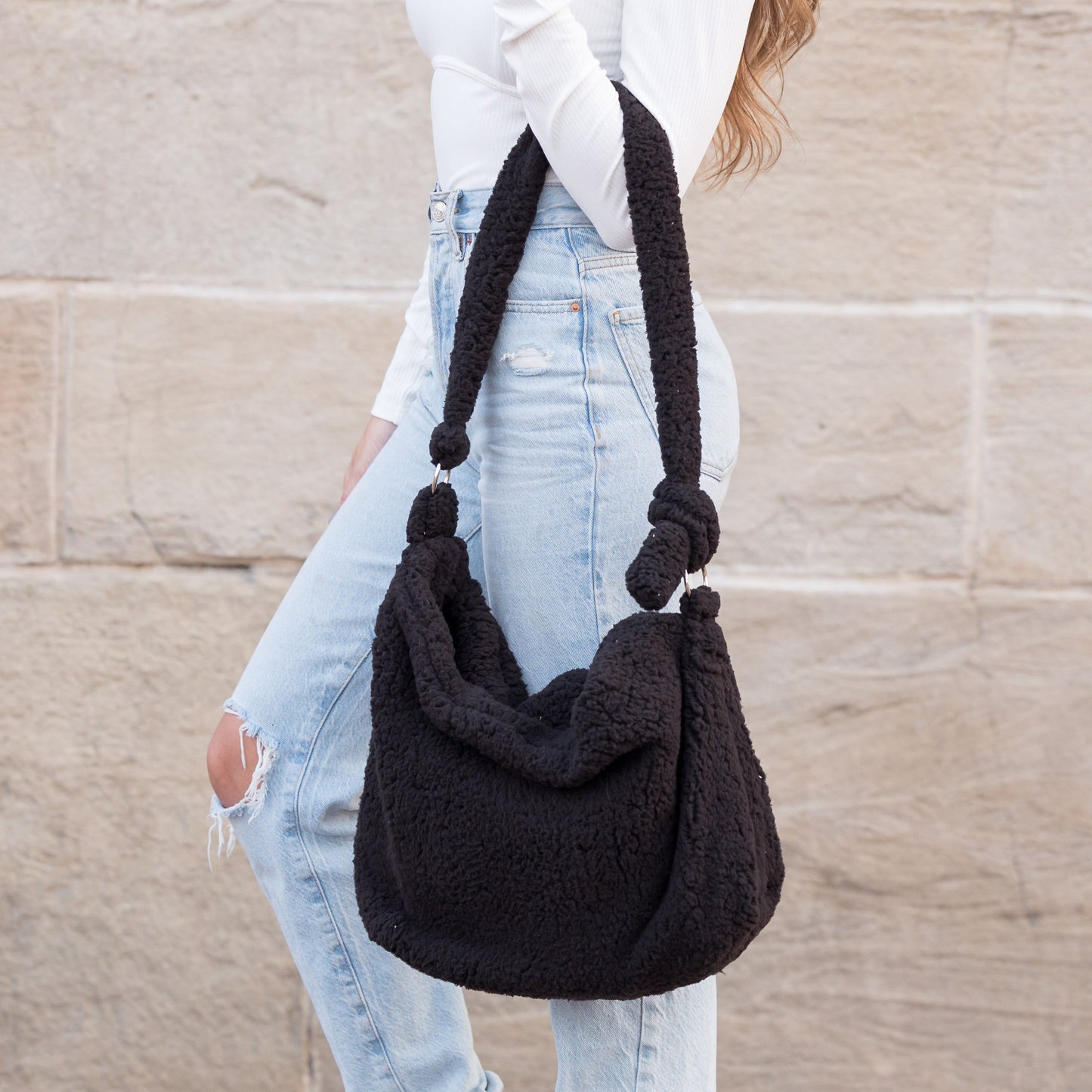Bolso bandolera Bouclé Sherpa