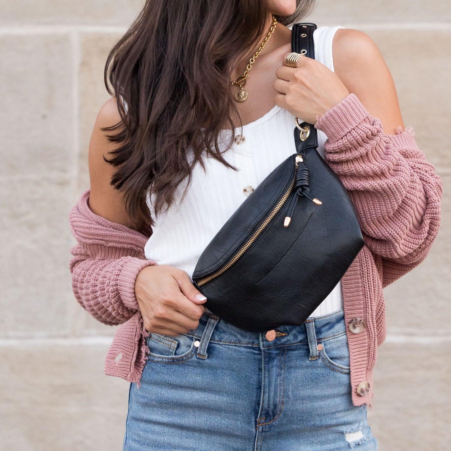 Bolso de lujo convertible bandolera/riñonera