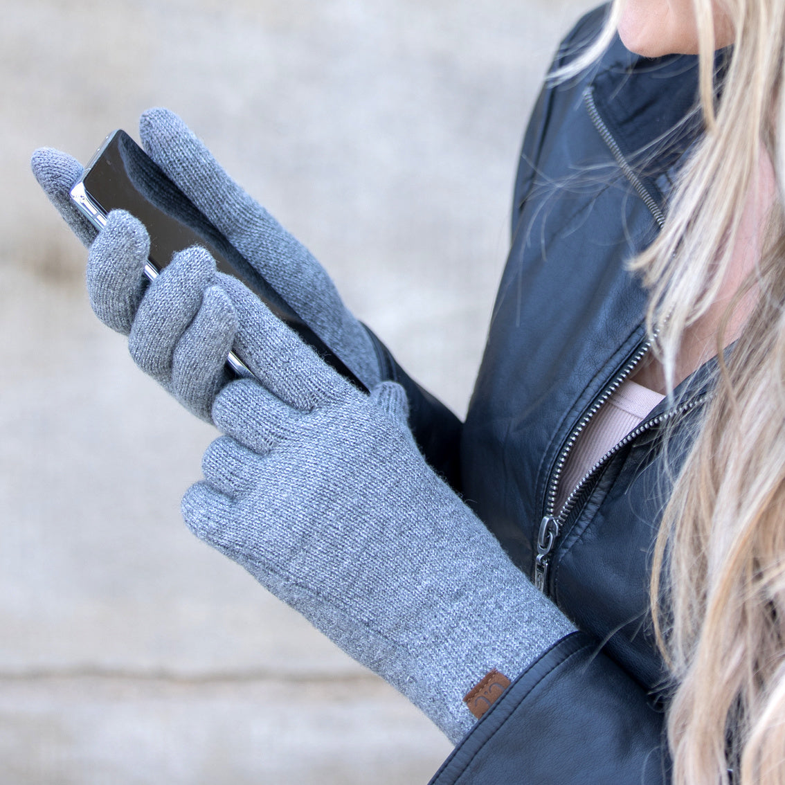 Guantes táctiles de mezcla de cachemira C.C®