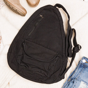 Bolso bandolera de lona extragrande
