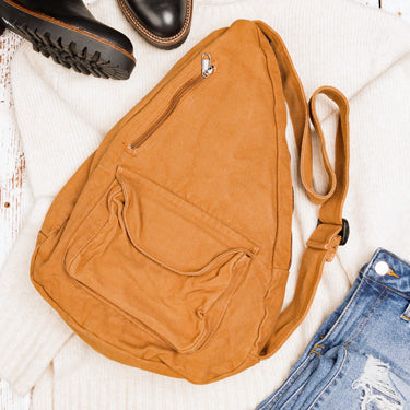 Bolso bandolera de lona extragrande