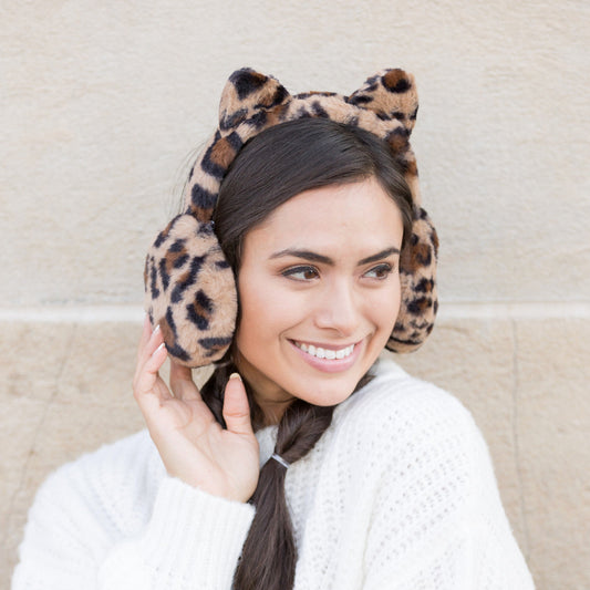Orejeras con estampado animal