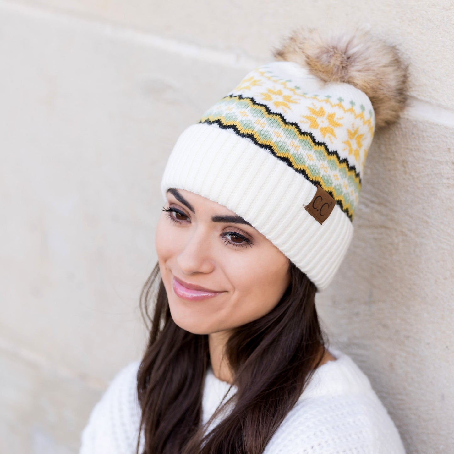 Gorro con pompón Fair Isle nórdico C.C®