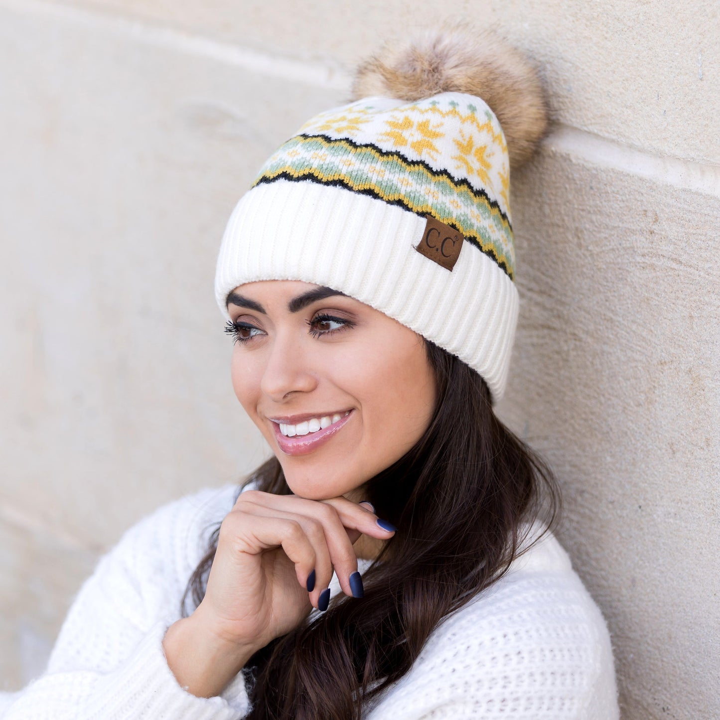 Gorro con pompón Fair Isle nórdico C.C®