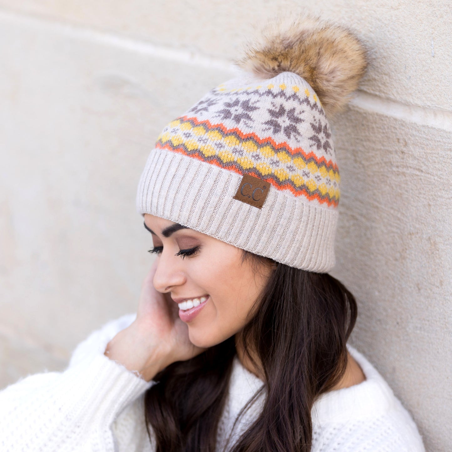 Gorro con pompón Fair Isle nórdico C.C®