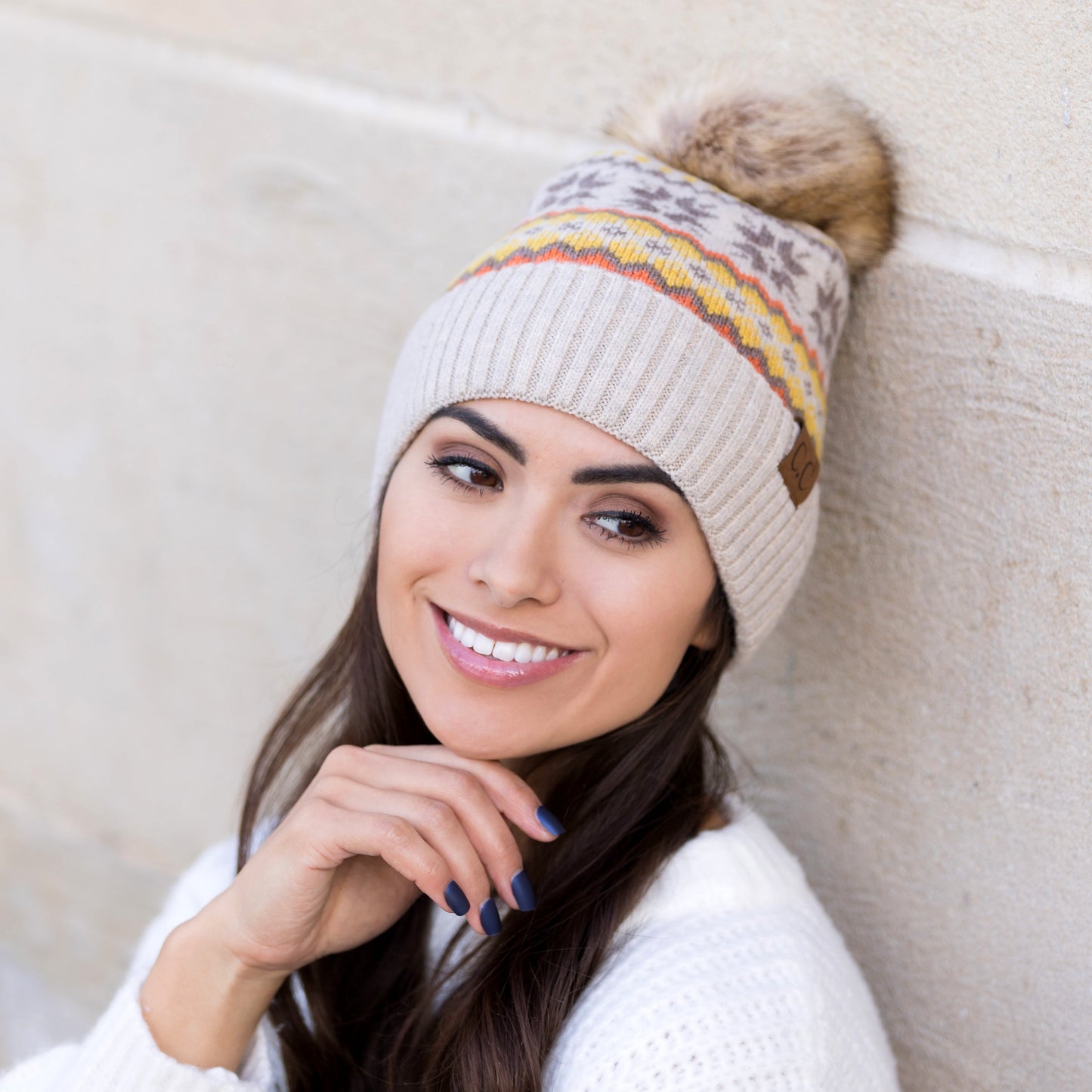 Gorro con pompón Fair Isle nórdico C.C®