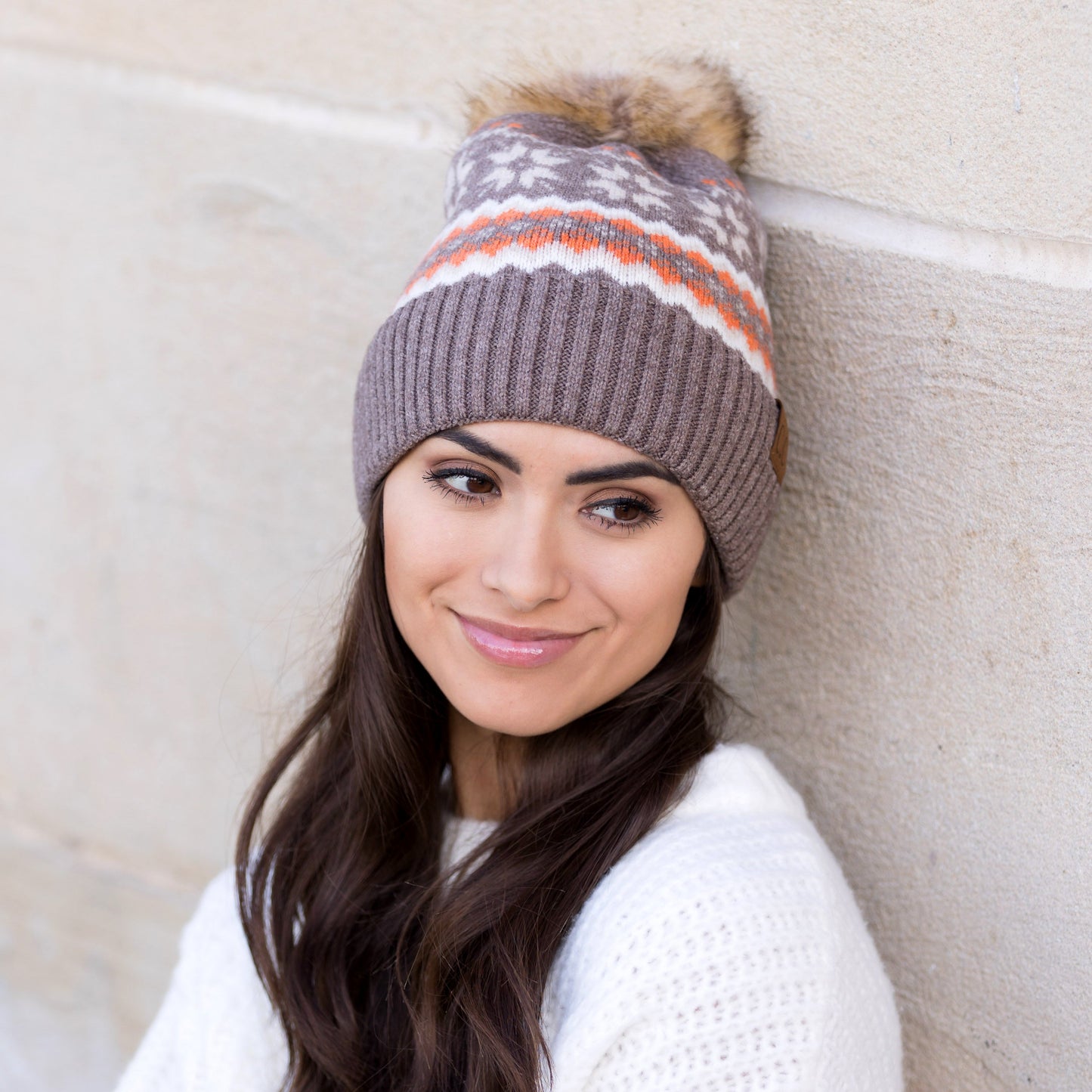 Gorro con pompón Fair Isle nórdico C.C®
