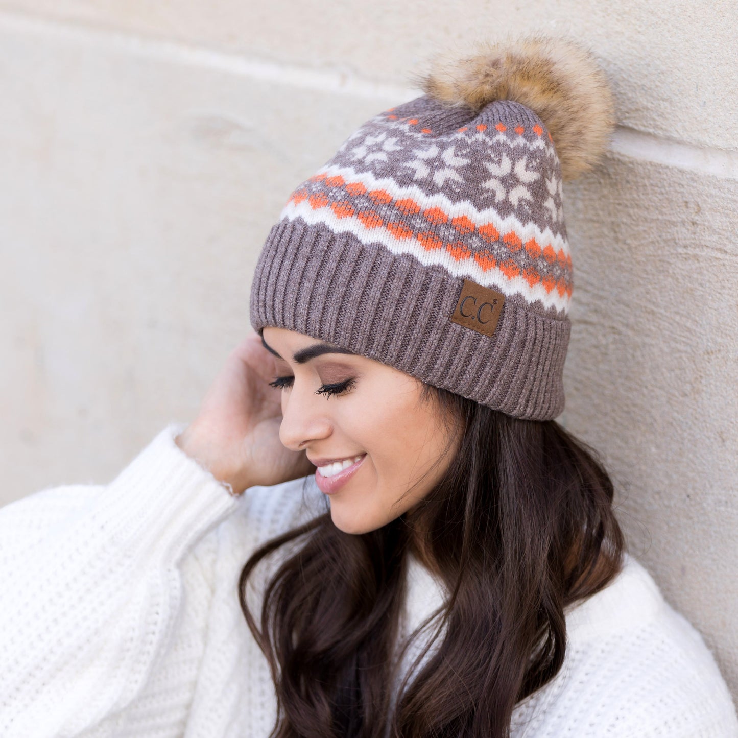Gorro con pompón Fair Isle nórdico C.C®