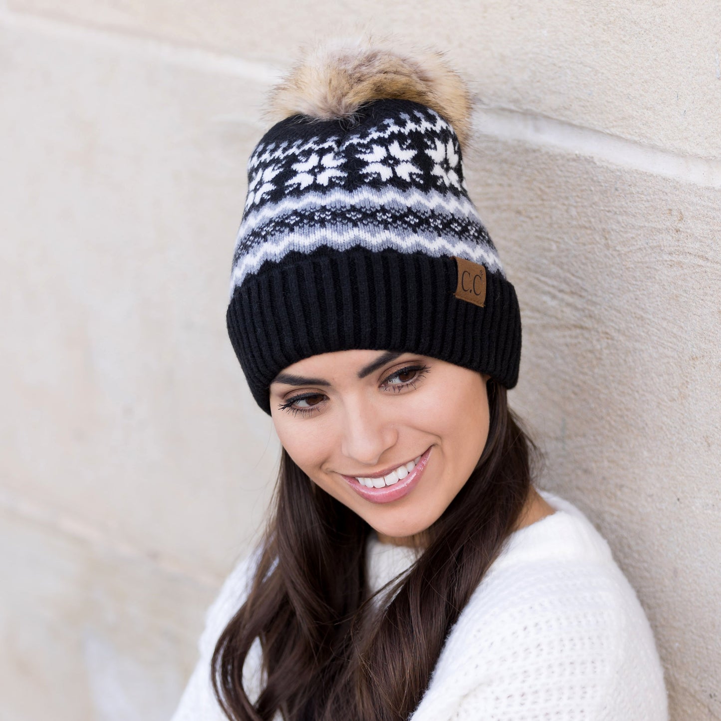Gorro con pompón Fair Isle nórdico C.C®