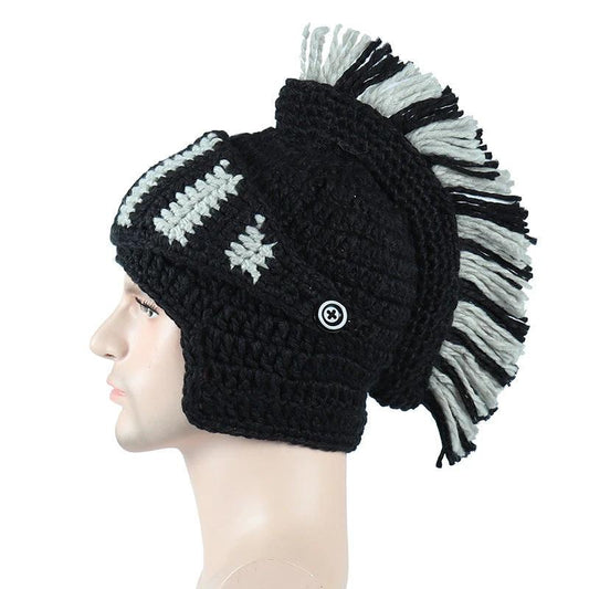 Gorro de punto tejido a mano