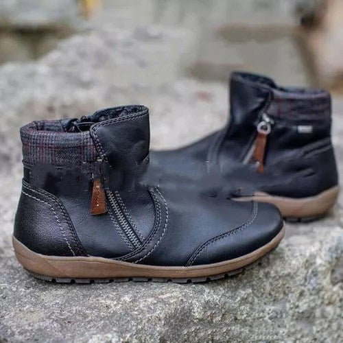 Women's Double Zipper Snow Boots
