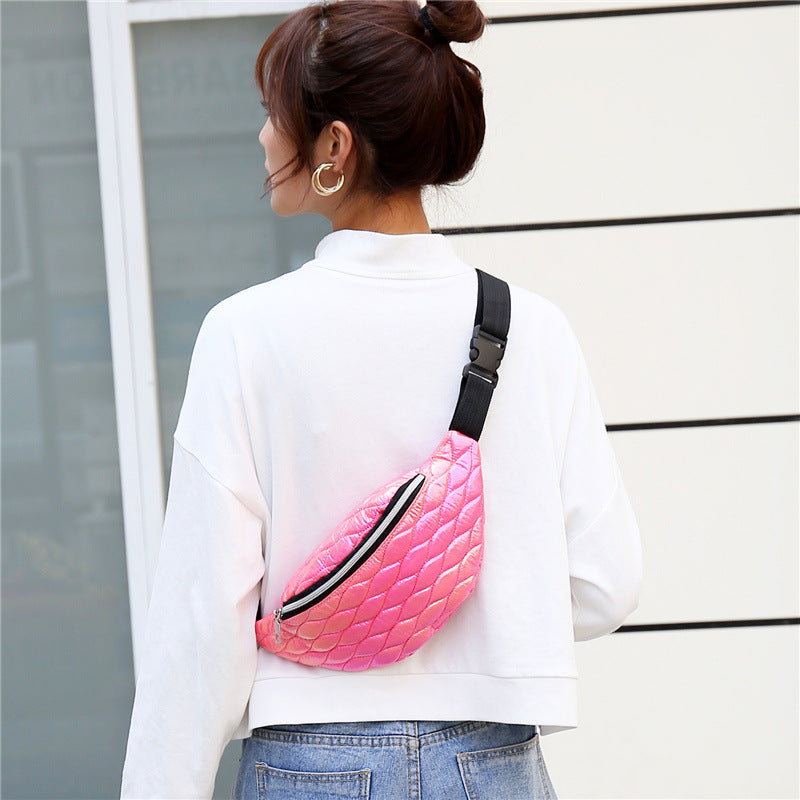 Laser embossed fashion messenger bag See size chart under “more details”