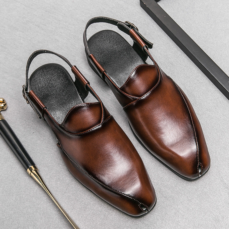 Men's British Style Leather Sandals