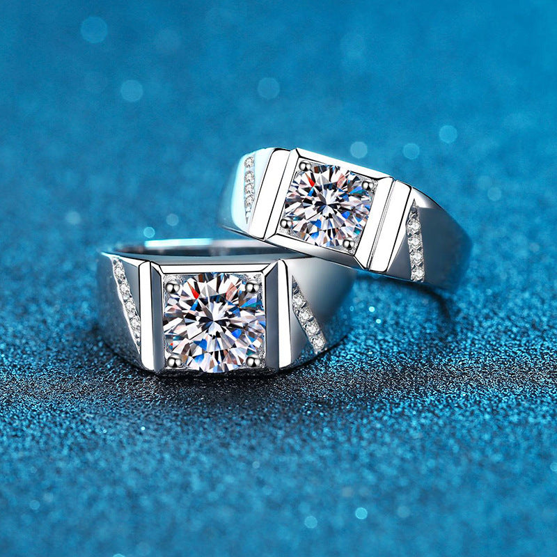 S925 Sterling Silver Men's Ring Simple