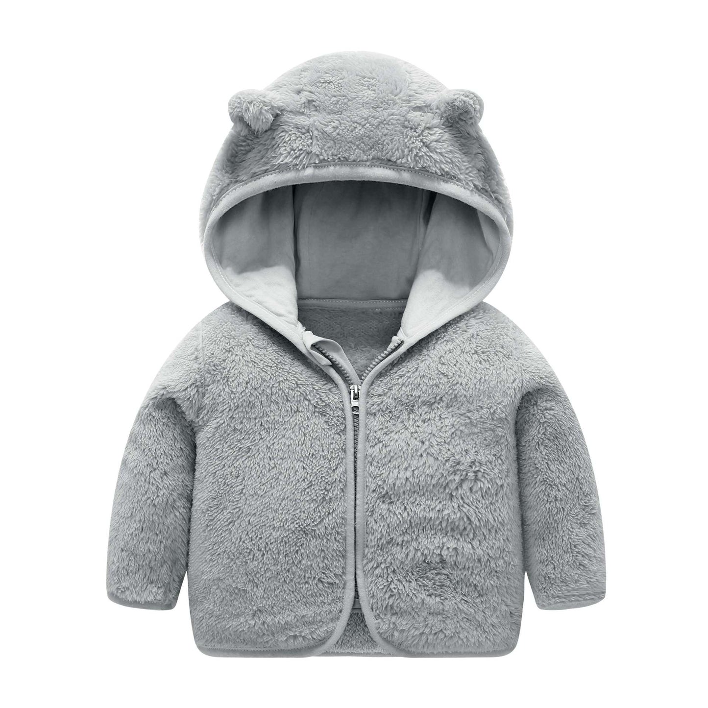 Children's Hooded Coral Fleece Padded Jacket