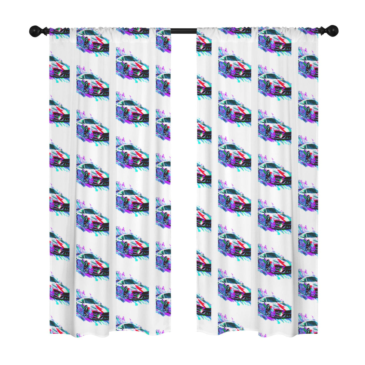 Fast Sports Car Floor to Ceiling Curtains - 2 sizes available