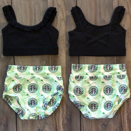 Conjunto clásico de 2 piezas Top Phoenix Verde y Negro de Starbies