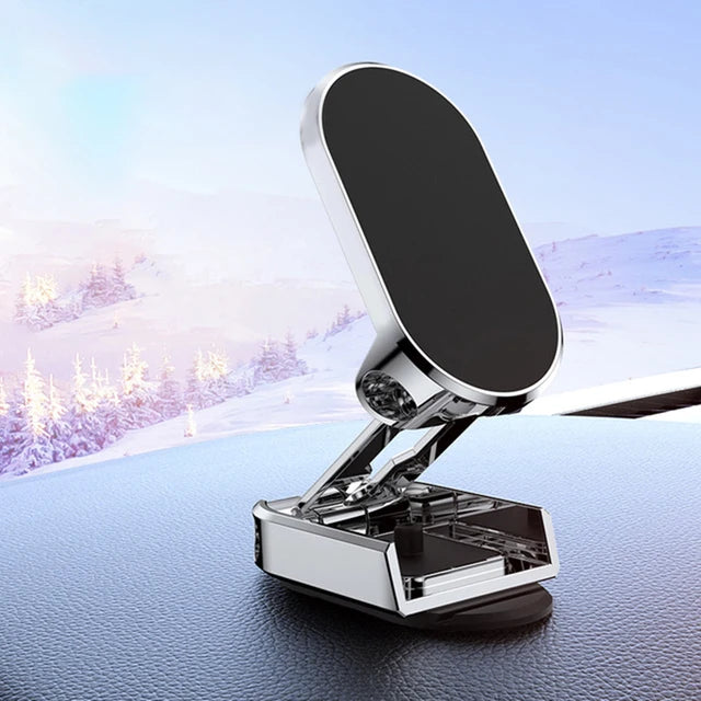 New Car Magnetic Phone Holder Folding Strong Magnet Mount Mobile Phone Metal Stand GPS Support for IPhone 13 12 Xiaomi Samsung