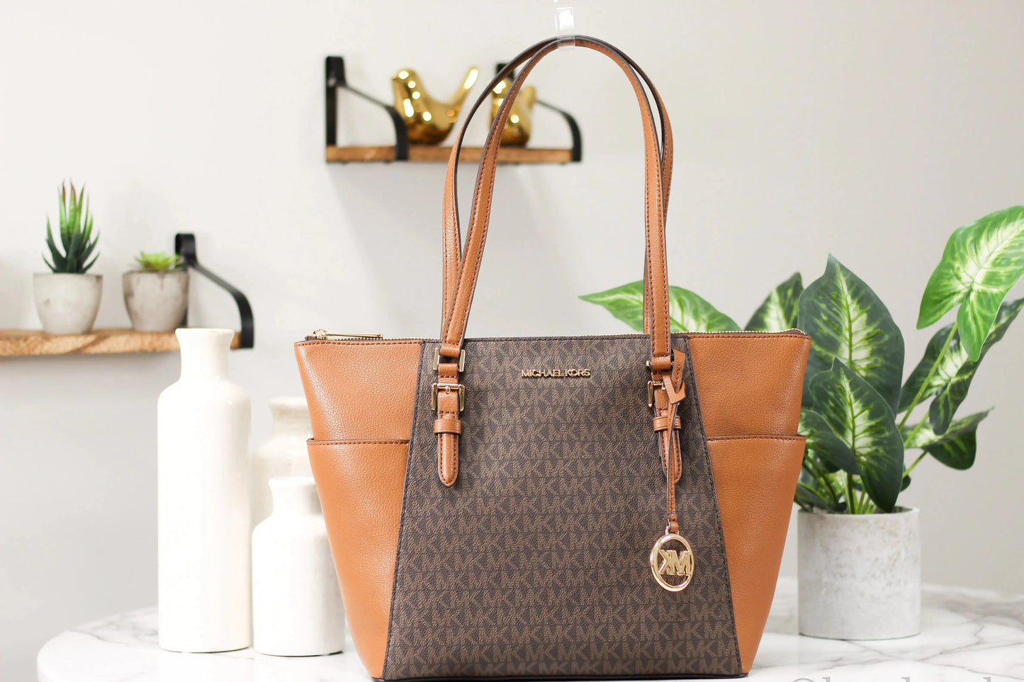 Style Loft Collection x Michael Kors Charlotte Brown Tote Bag