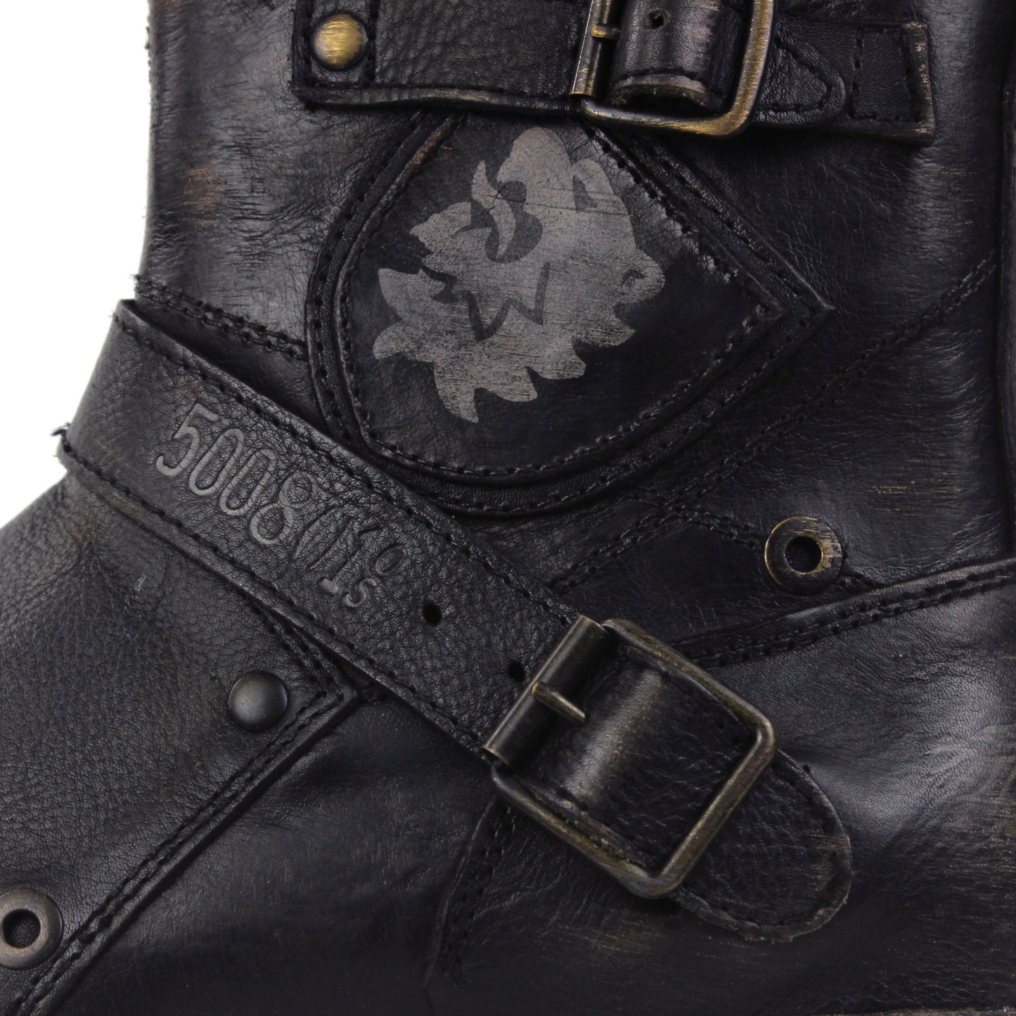 Botines de cuero para hombre OS-5008-1-BS