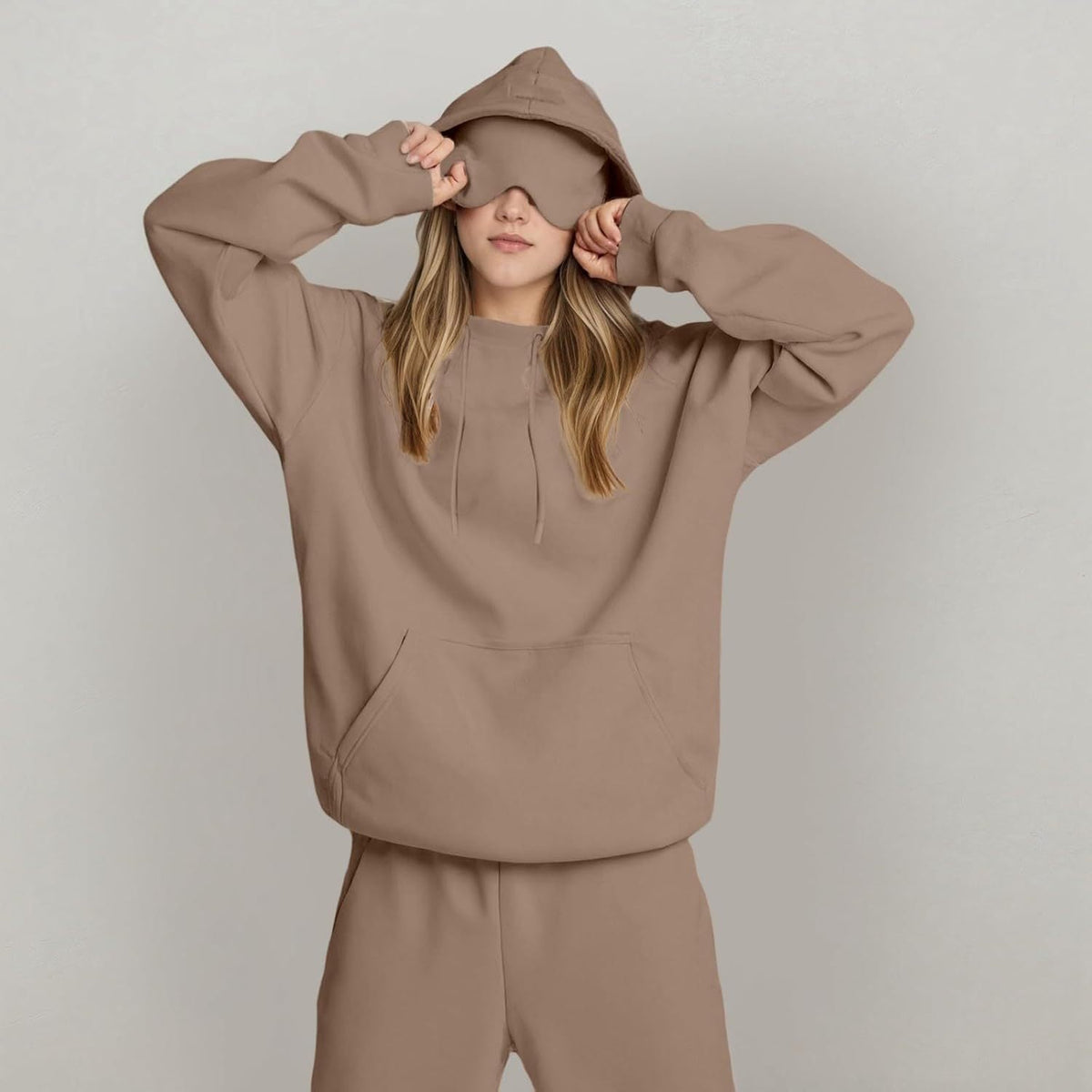 Women's Fashion Solid Color Hooded Top