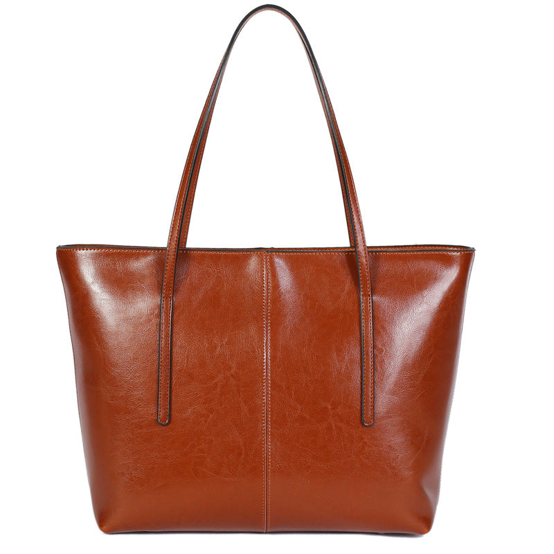 Oil Wax Cowhide Messenger Bag