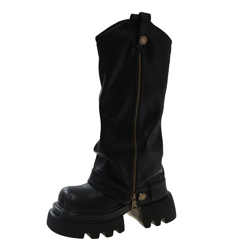 Women's Thick Bottom Below The Knee Long Boots