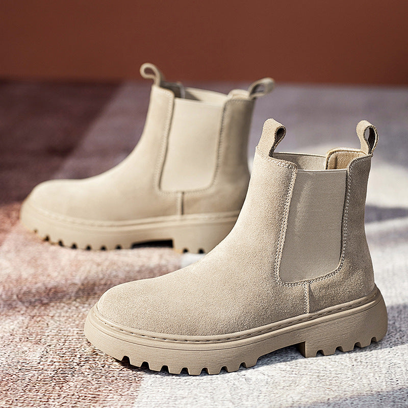 Women's British Style Frosted Leather Martin Boots