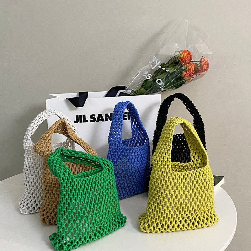 Handwoven Fashion Versatile Mesh Beach Bag Travel Bag