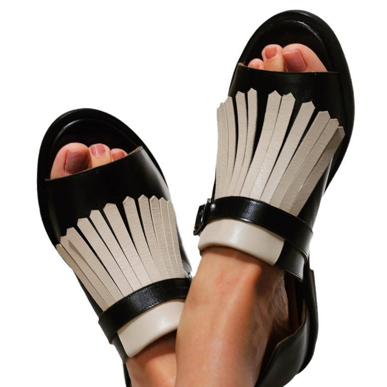 Women's Casual Flat Heel Tassel Sandals