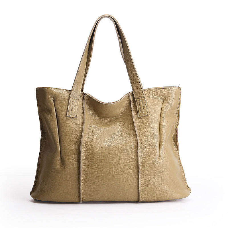Women's First Layer Cowhide Single-Shoulder Travel Bag