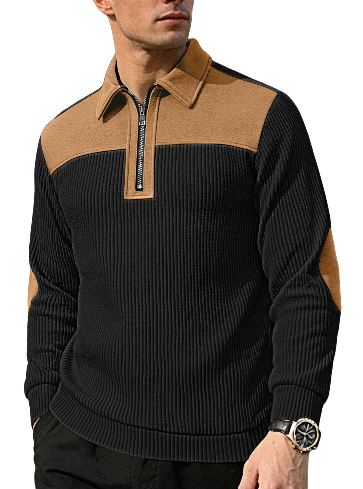 Amazon European And American Cross-Border New Knitwear Lapel Stitching Embroidery Casual Commuting Sports Autumn And Winter Zipper Sweatshirt