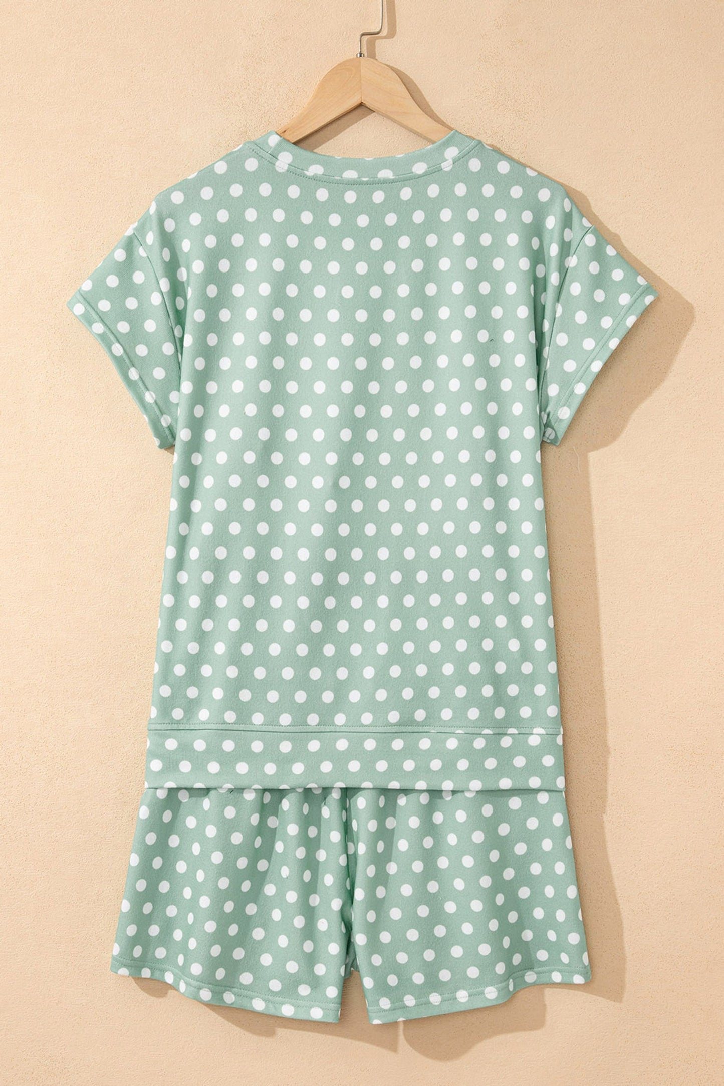 Purple Polka Dot Print Short Set