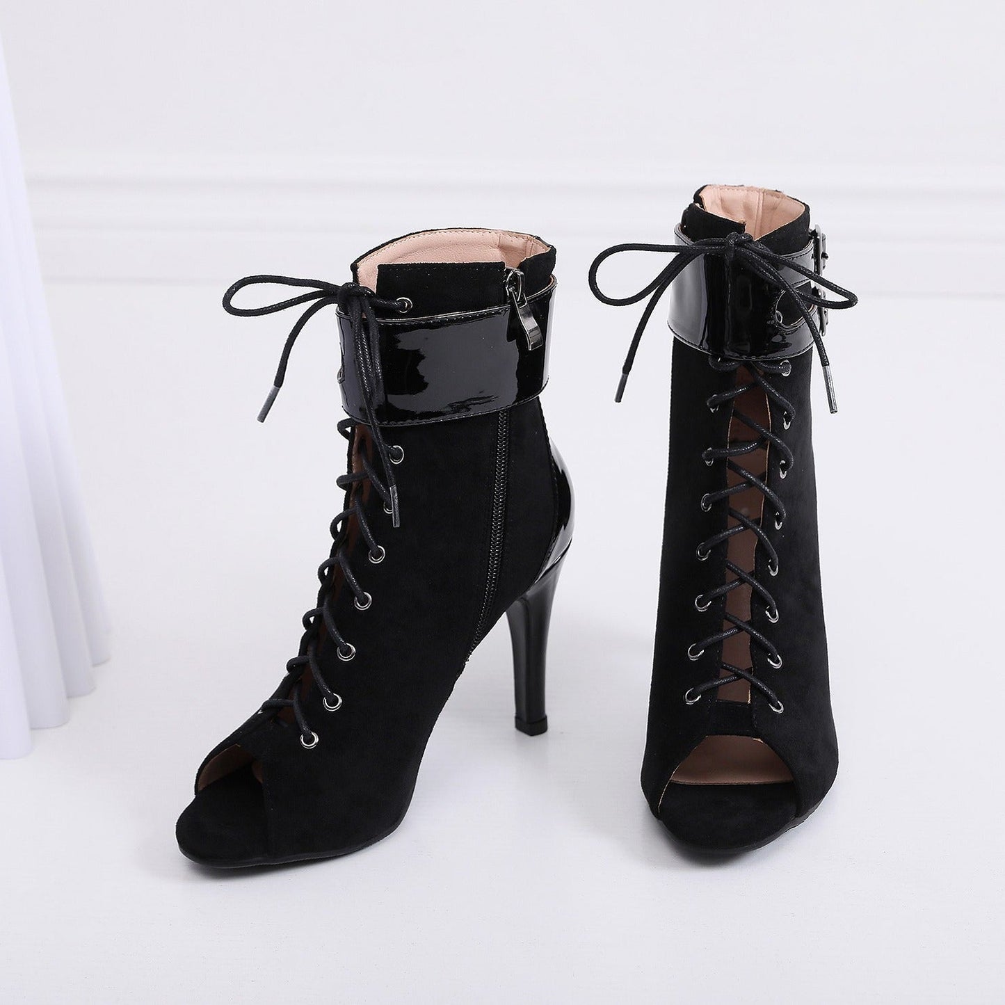 Stiletto Peep-Toe Mesh High-Heel Sandals