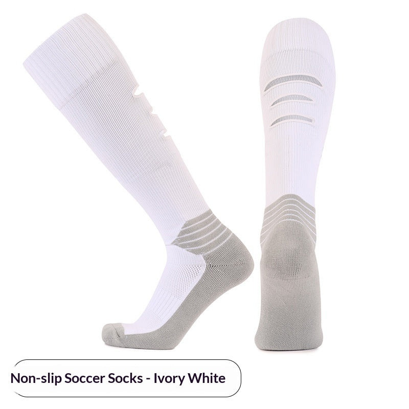 Cross-border Long-tube Sports Socks Thickened Non-slip Towel Bottom Mens Football Training Socks Sweat-absorbent Breathable Professional Football Socks
