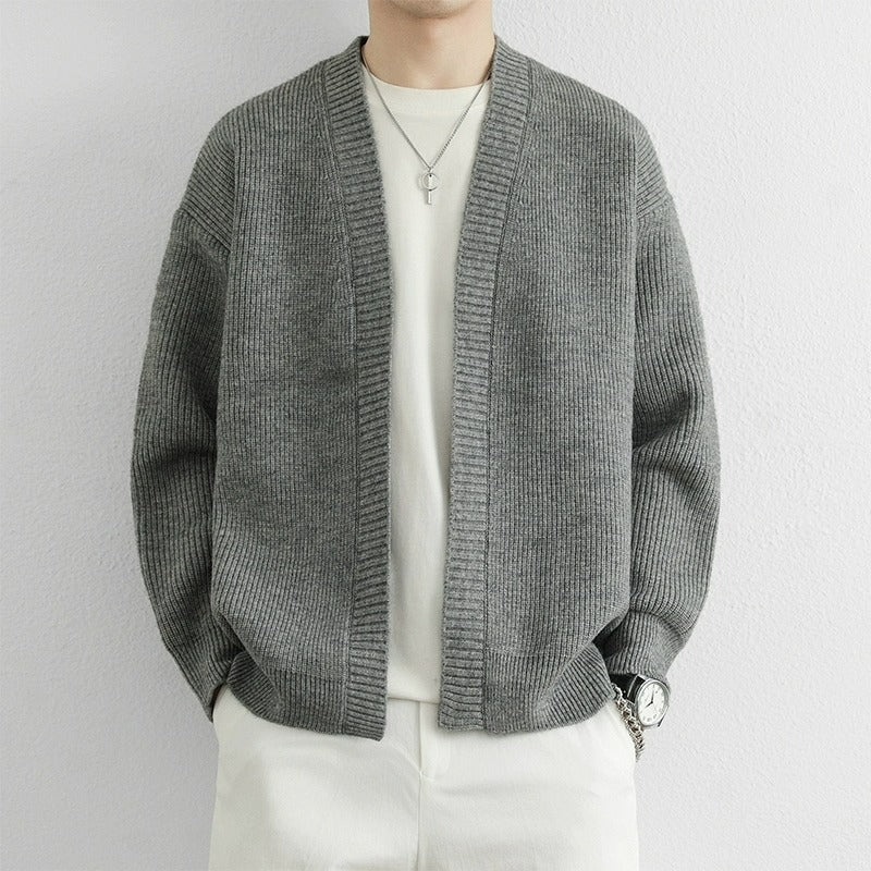 Retro-style Loose-fit Casual Chic Versatile Knit Sweater Cardigan