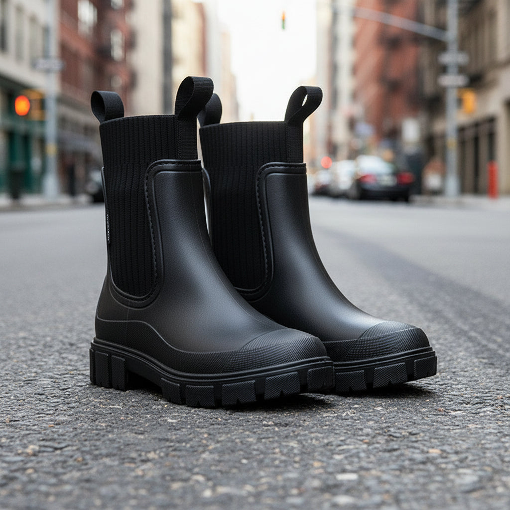 Botas de Lluvia Impermeables con Alza Interna para Mujer