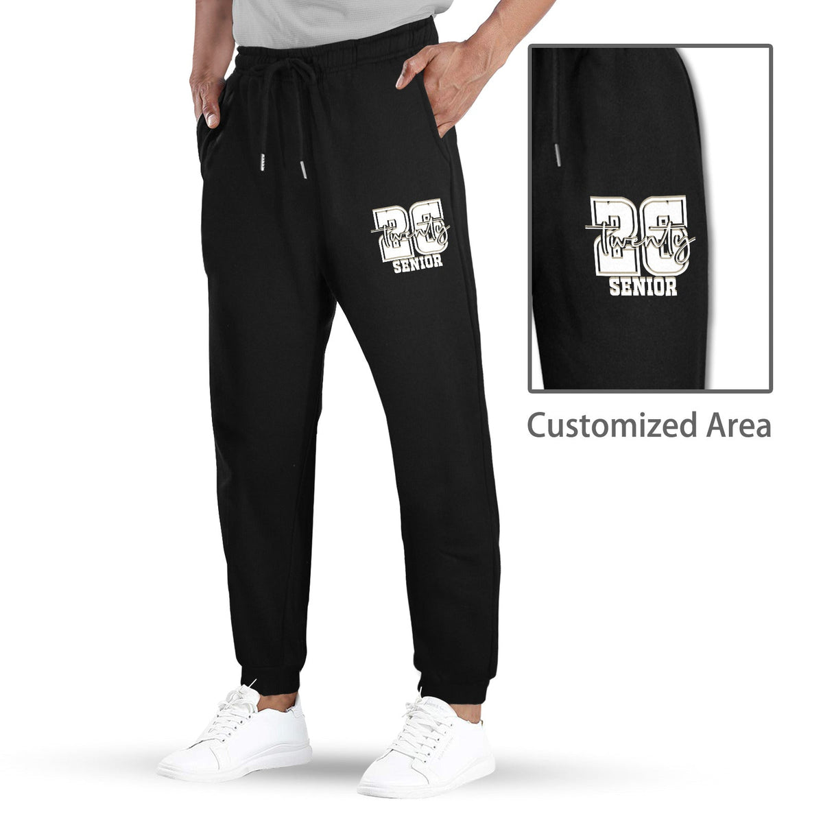 Senior 2026 Graduate Unisex Fleece Sweatpants (Left Printing) Made in USA