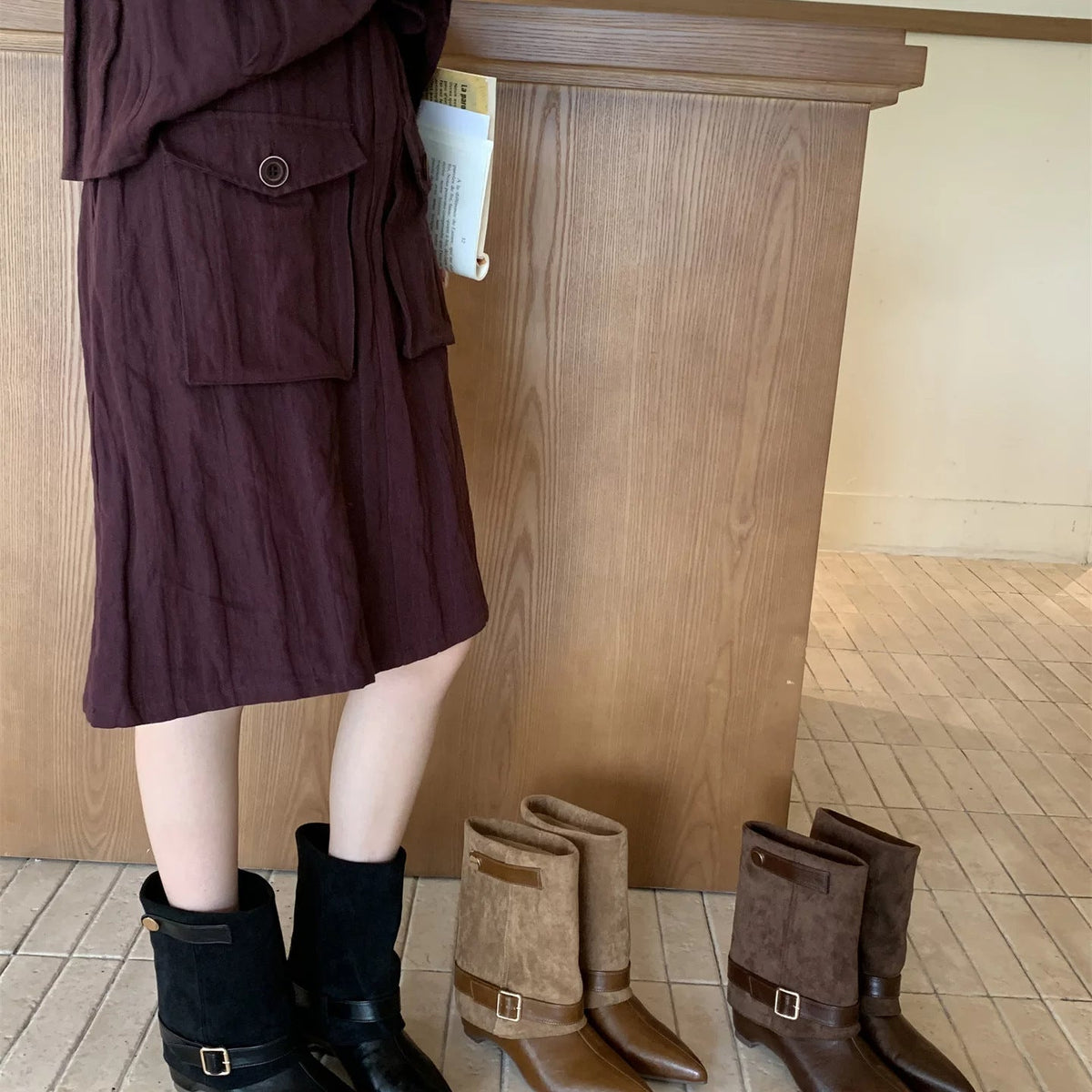 Women's Retro Slimming Western Cowboy Boots