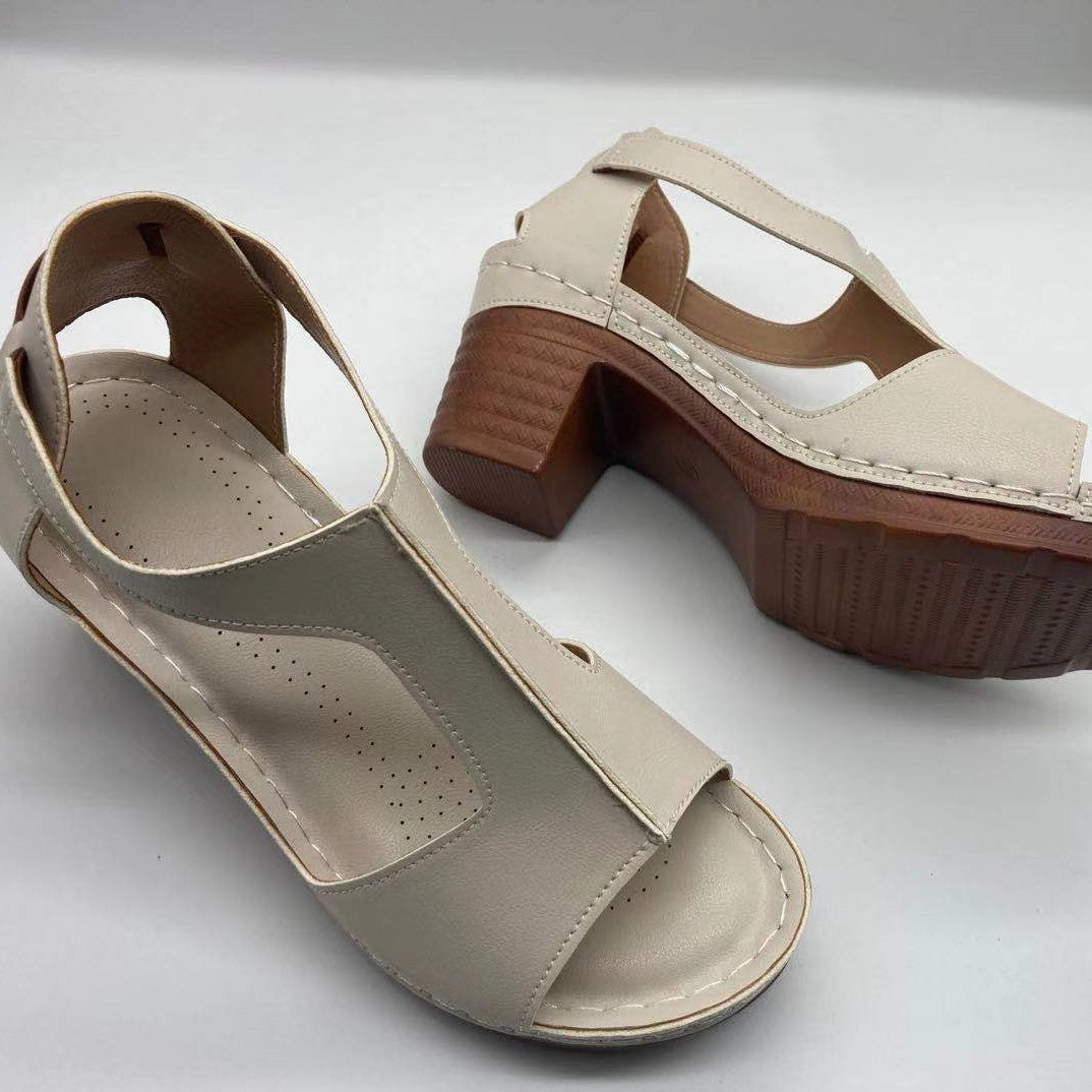 Peep Toe Wedge Sandals