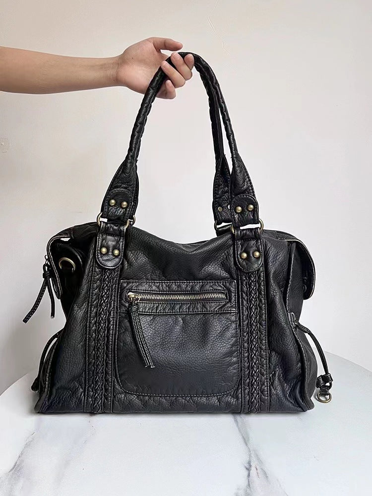 Women's French Retro Motorcycle Travel Bag