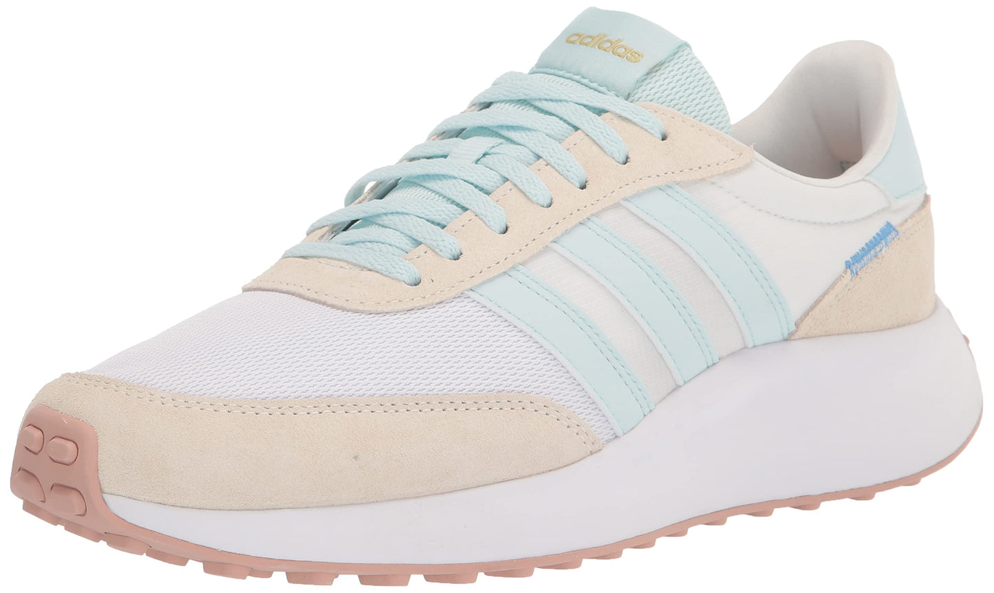 adidas Womens 70s Running Shoes FTWR White/Almost Blue/Off White 7.5