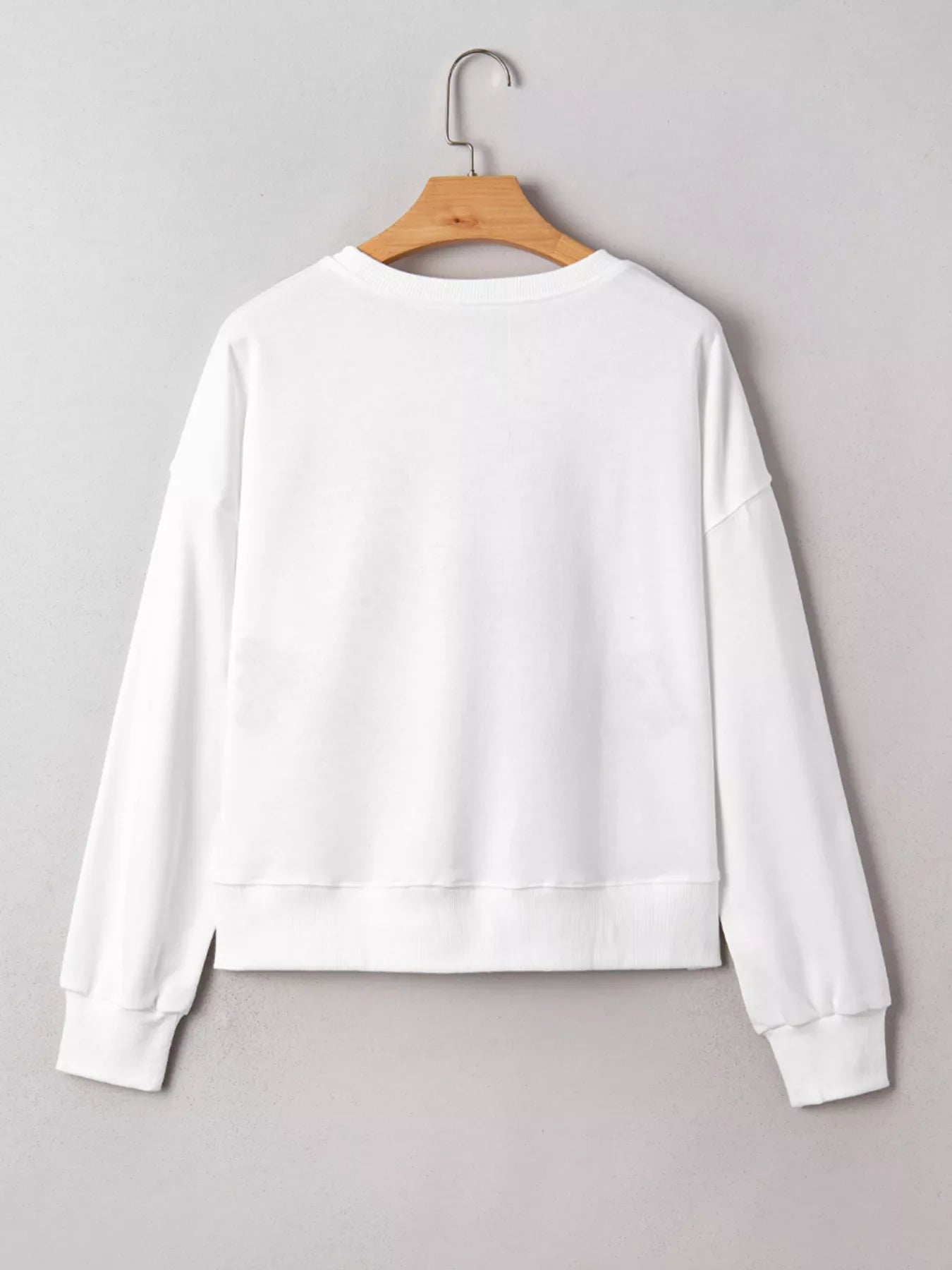 Sudadera holgada con letras de peluche y parches