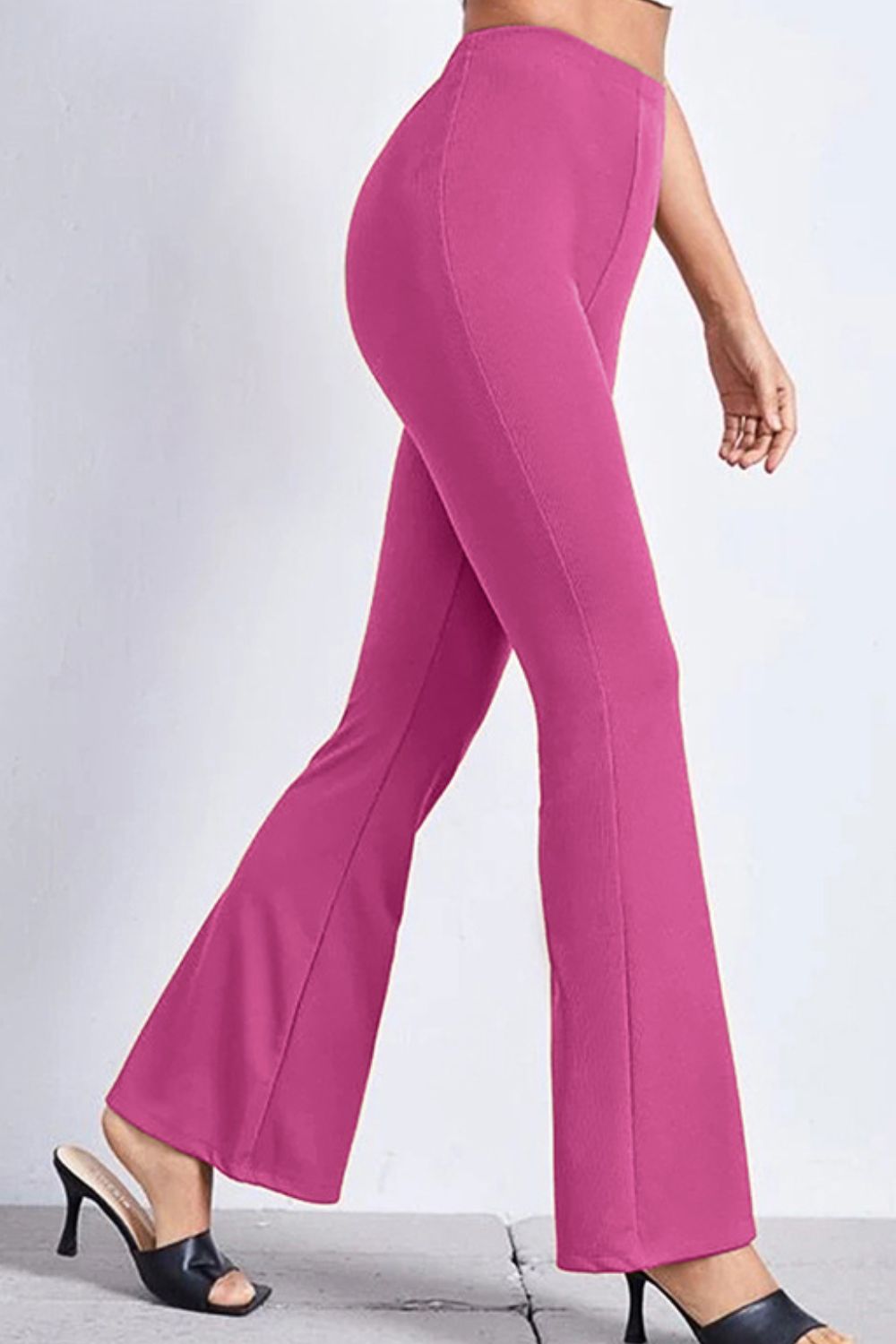 Pantalones de campana de tiro alto