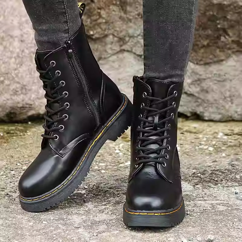 Botines Martin para mujer – Botines clásicos con cordones hasta el tobillo
