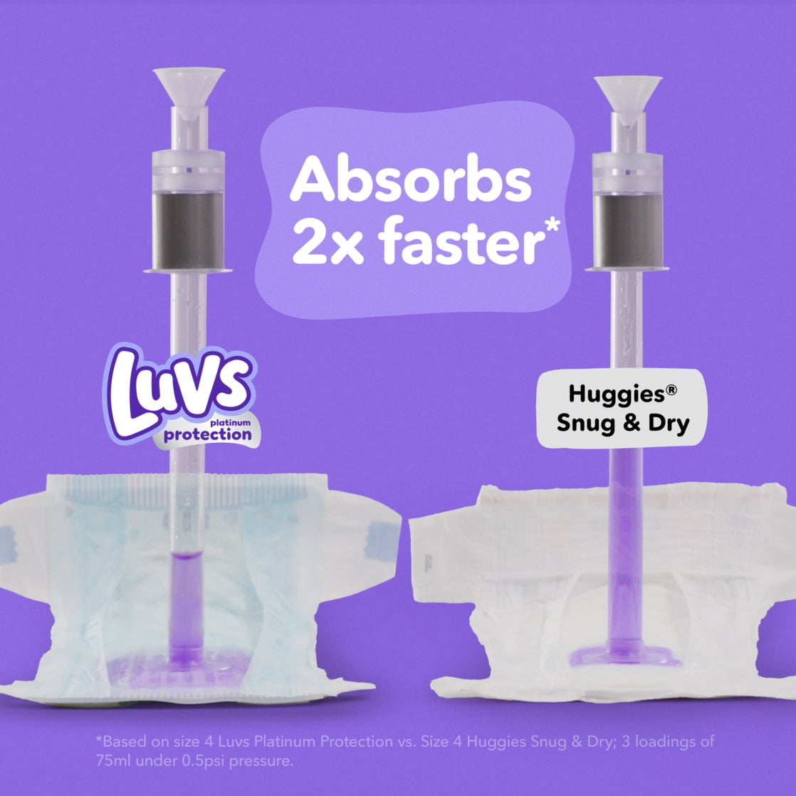 Luvs Platinum Protection Baby Diapers Size 5, 140 Count