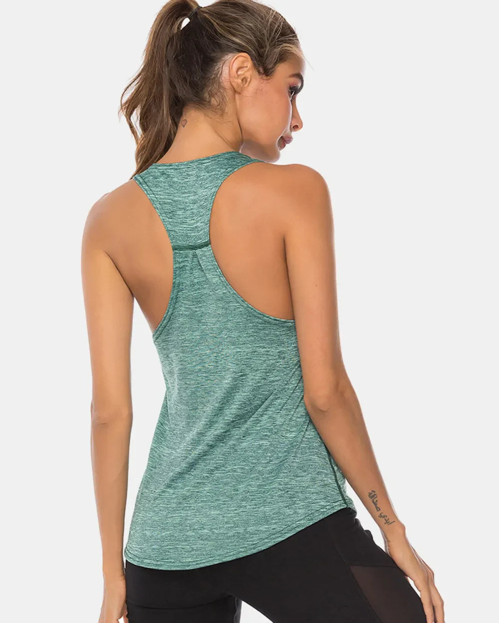 Camiseta sin mangas deportiva de tirantes anchos y cuello redondo de talla grande