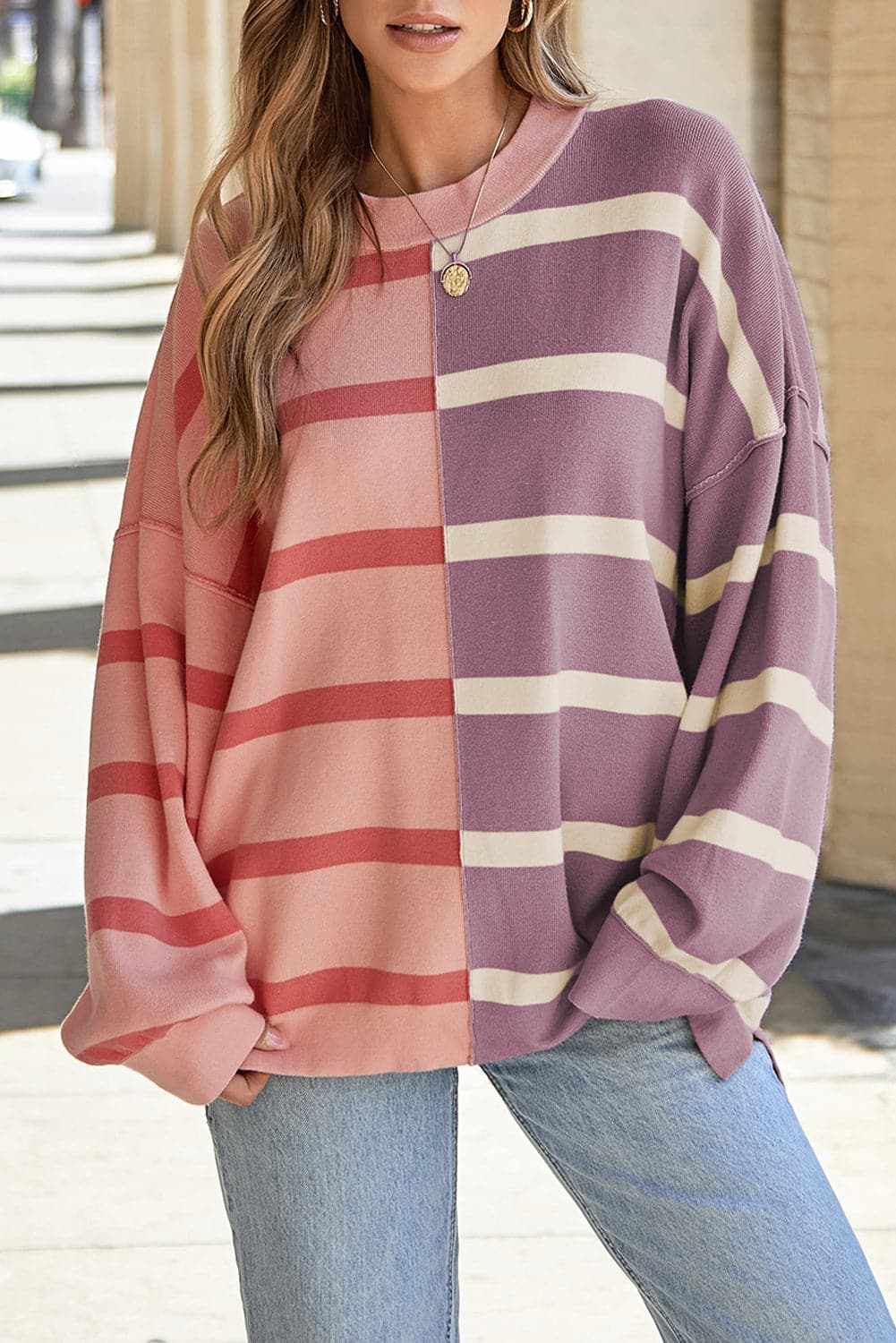 Accessories Trendsi Chic striped long sleeve top